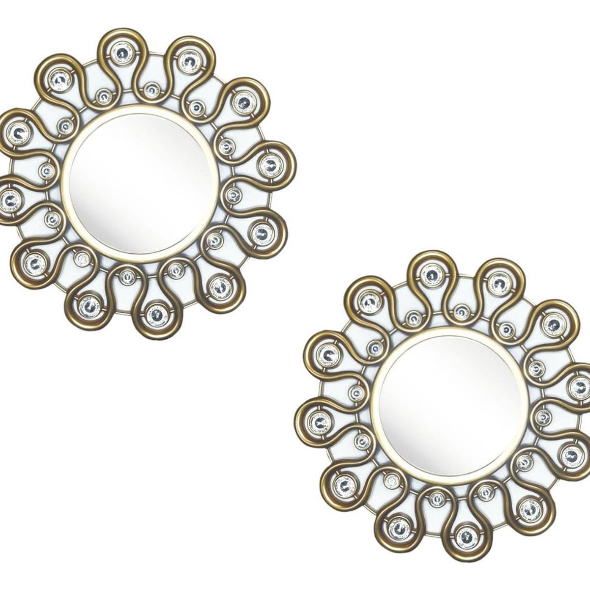 GENERICO - Reloj de Pared Decorativo Silencioso 25 cm y 2 Espejos