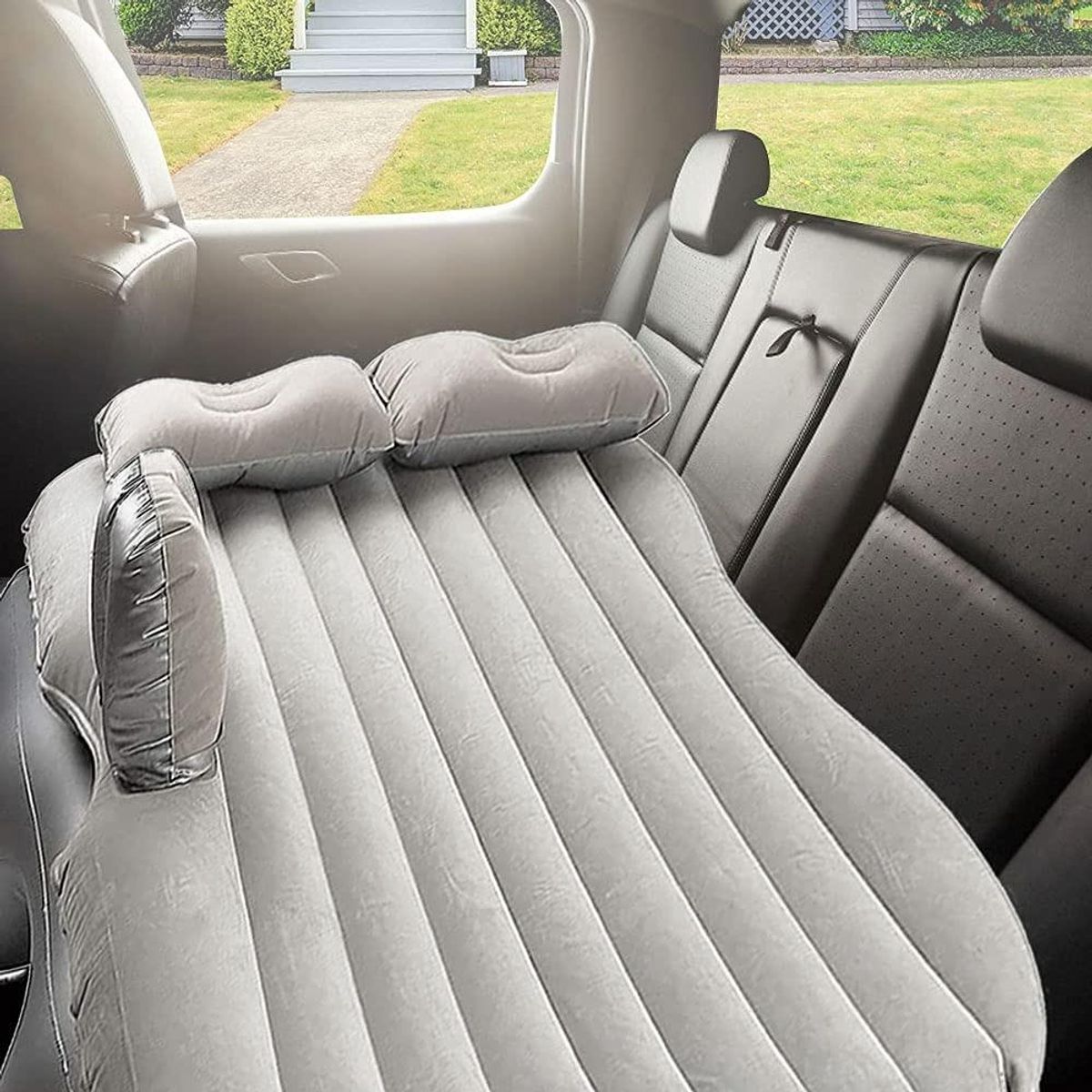 GENERICO - Colchón Inflable para Auto con Compresor y Almohadas