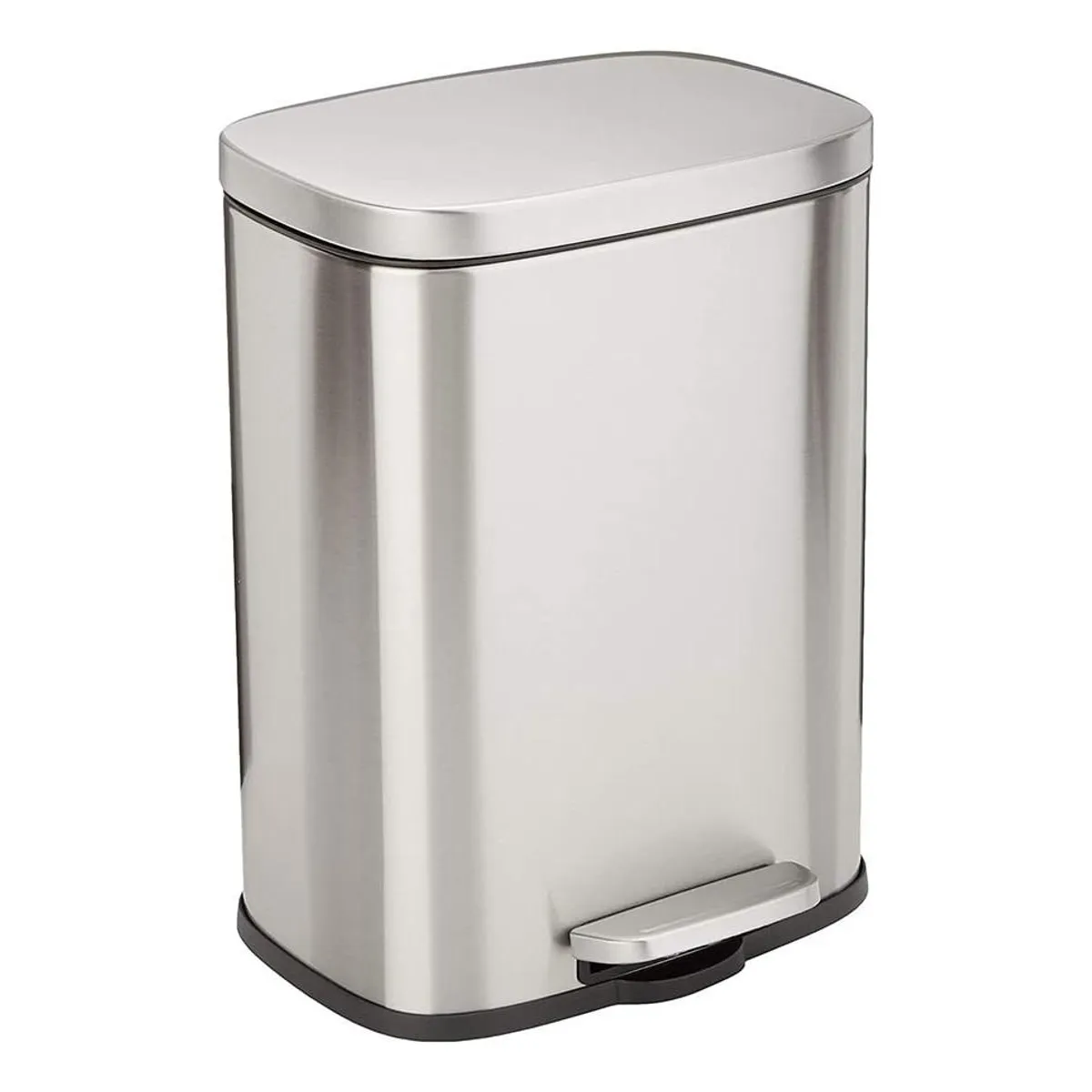 GENERICO - Basurero de Acero Inoxidable de Pedal con Cierre Suave 15 L