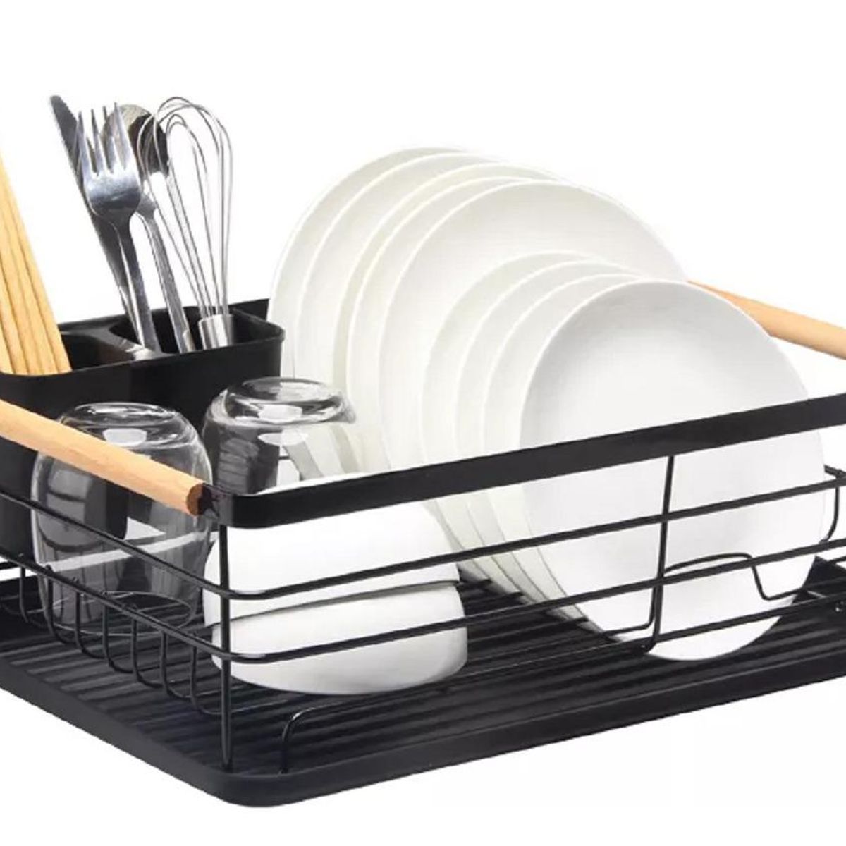 GENERICO - Secaplatos Escurridor Acero Inoxidable 1 Nivel Compacto