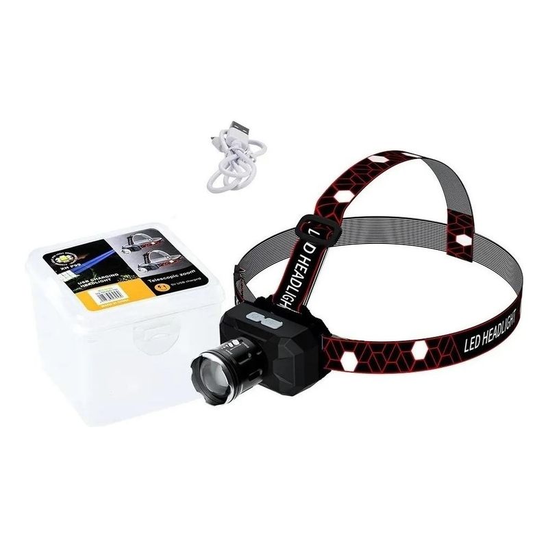 GENERICO - Linterna LED Minera con Cargador USB y Modos Ajustables