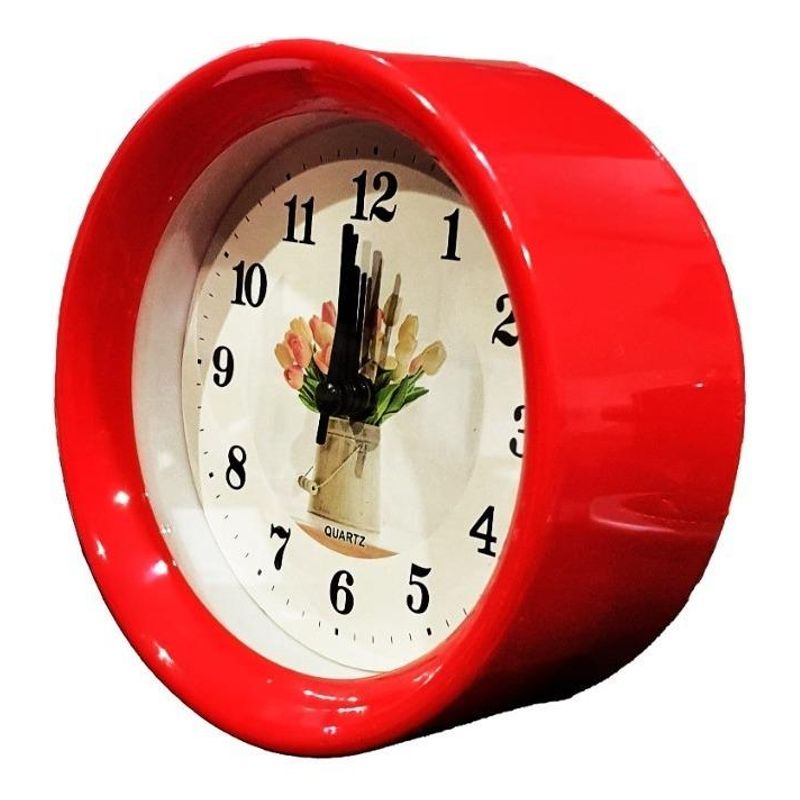 GENERICO - Reloj Despertador Redondo Colores con Alarma Programable
