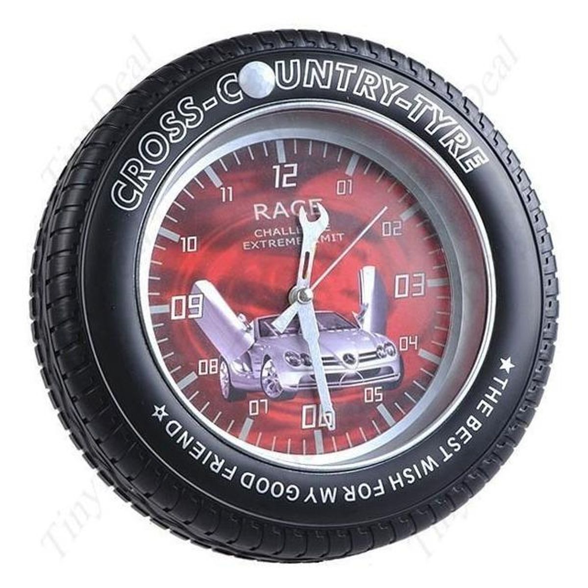 GENERICO - Reloj Despertador Redondo con Diseño Colorido 14cm