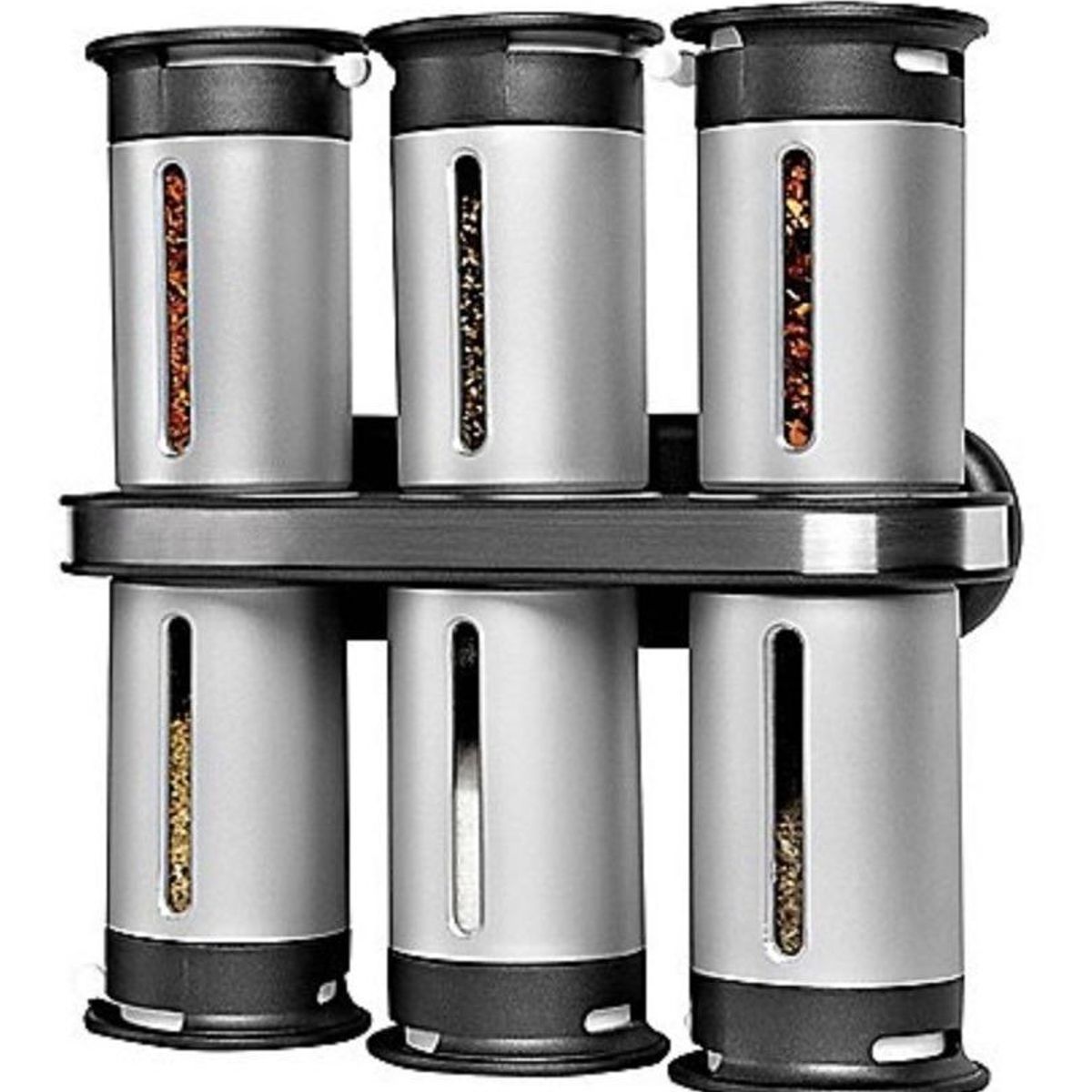 GENERICO - Especiero Modular Magnético con 6 Frascos para Cocina