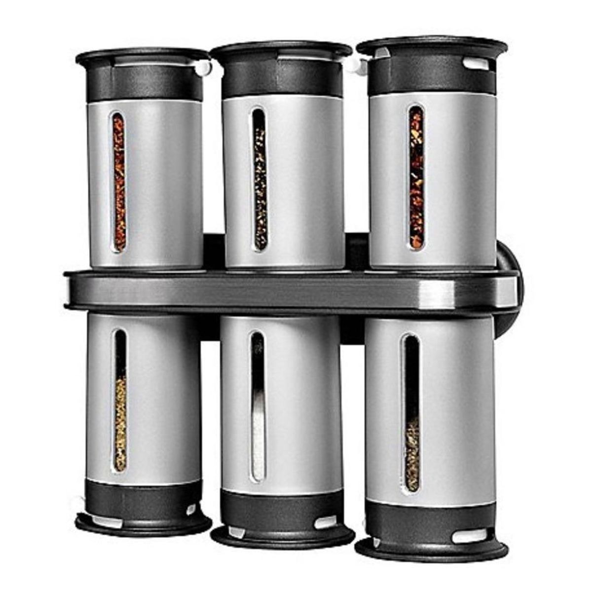 GENERICO - Especiero Modular Magnético con 6 Frascos para Cocina