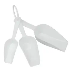 GENERICO - Set de 3 Cucharas Medidoras de Plástico para Repostería