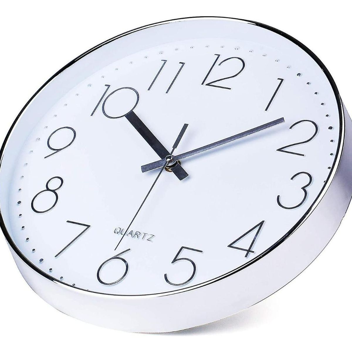 GENERICO - Reloj de Pared Silencioso Redondo de 30 cm con Marco de Madera