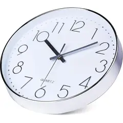 GENERICO - Reloj de Pared Silencioso Redondo de 30 cm con Marco de Madera