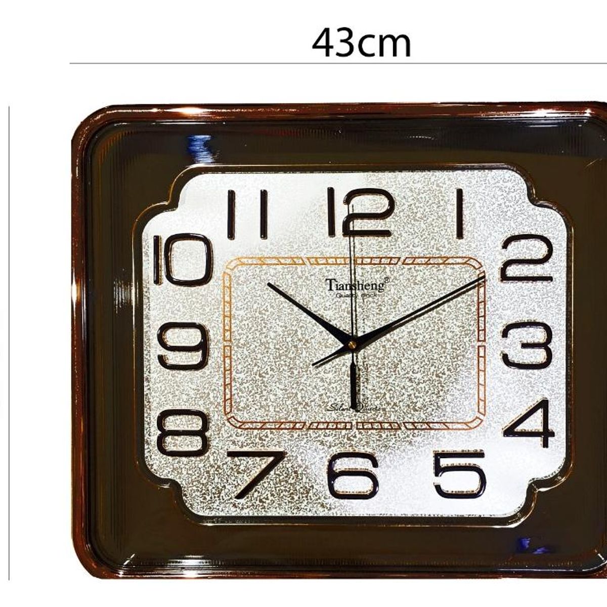 GENERICO - Reloj de Pared Cuadrado Silencioso 43 cm Decorativo