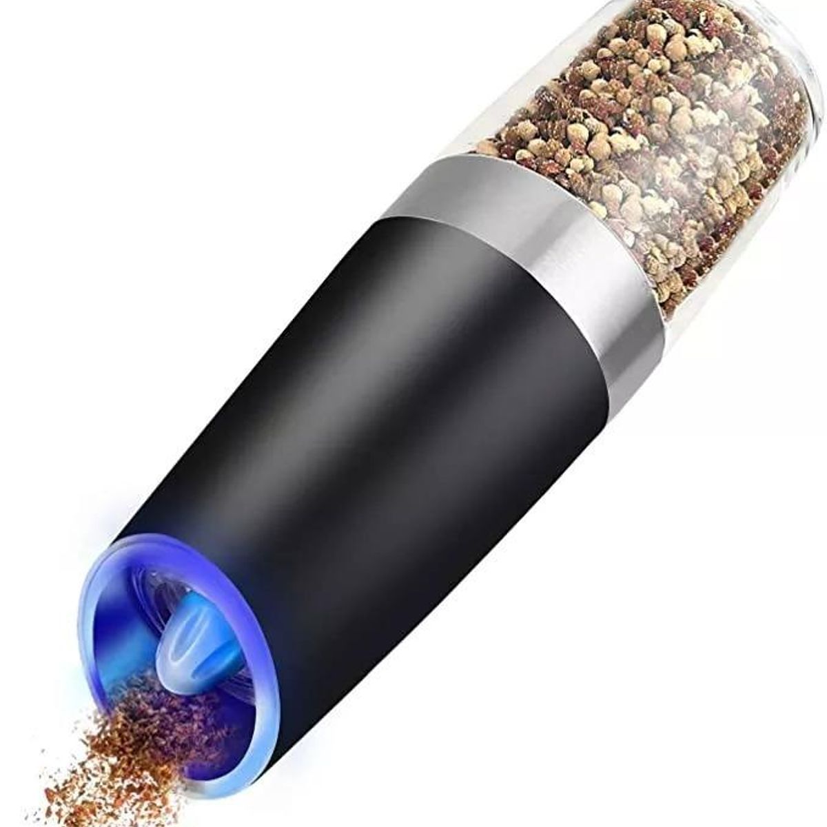 GENERICO - Molinillo Eléctrico para Pimienta y Especias con Ajuste de Grosor