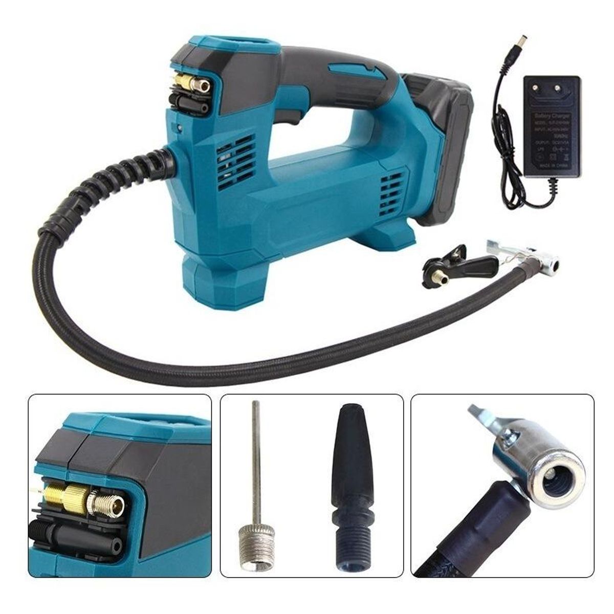 GENERICO - Inflador Digital Portátil para Bicicletas y Vehículos