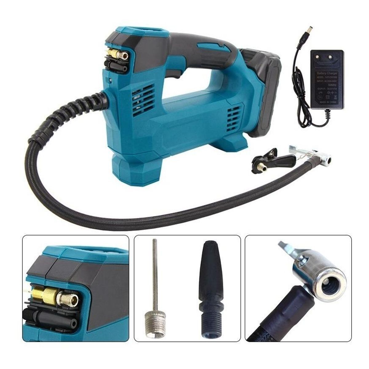 GENERICO - Inflador Digital Portátil para Bicicletas y Vehículos