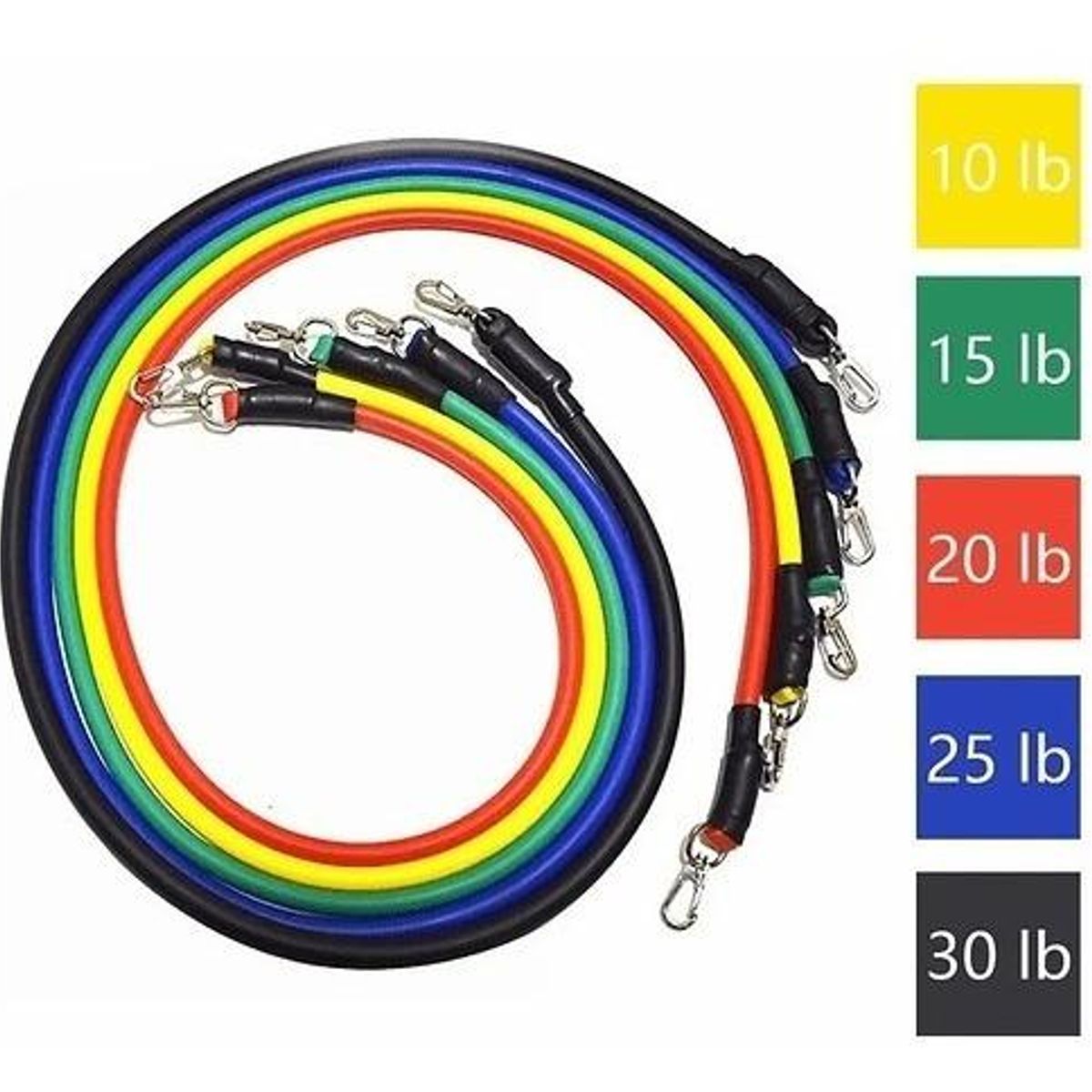 GENERICO - Set de Bandas Elásticas de Resistencia para Ejercicio