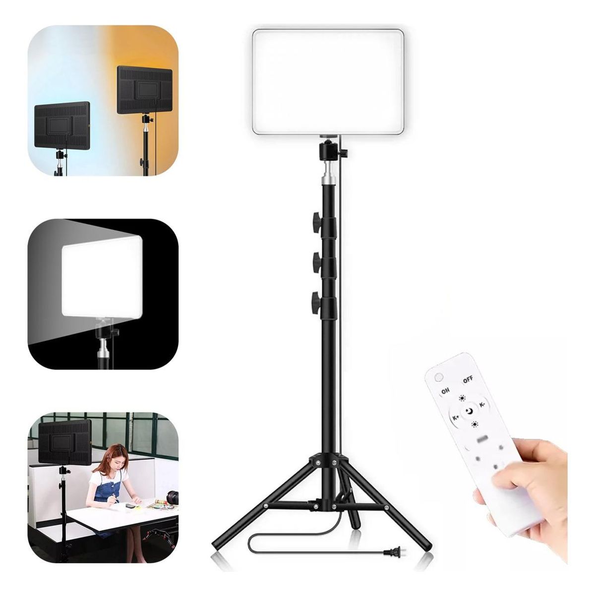 GENERICO - Panel LED Circular para Fotografía con Control Remoto