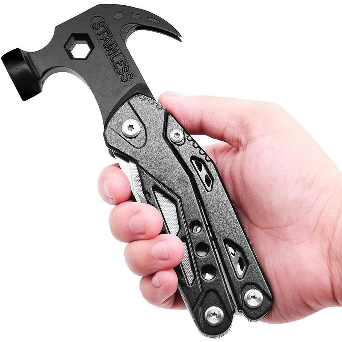 GENERICO - Kit Multiherramienta 12 en 1 para Camping y Pesca