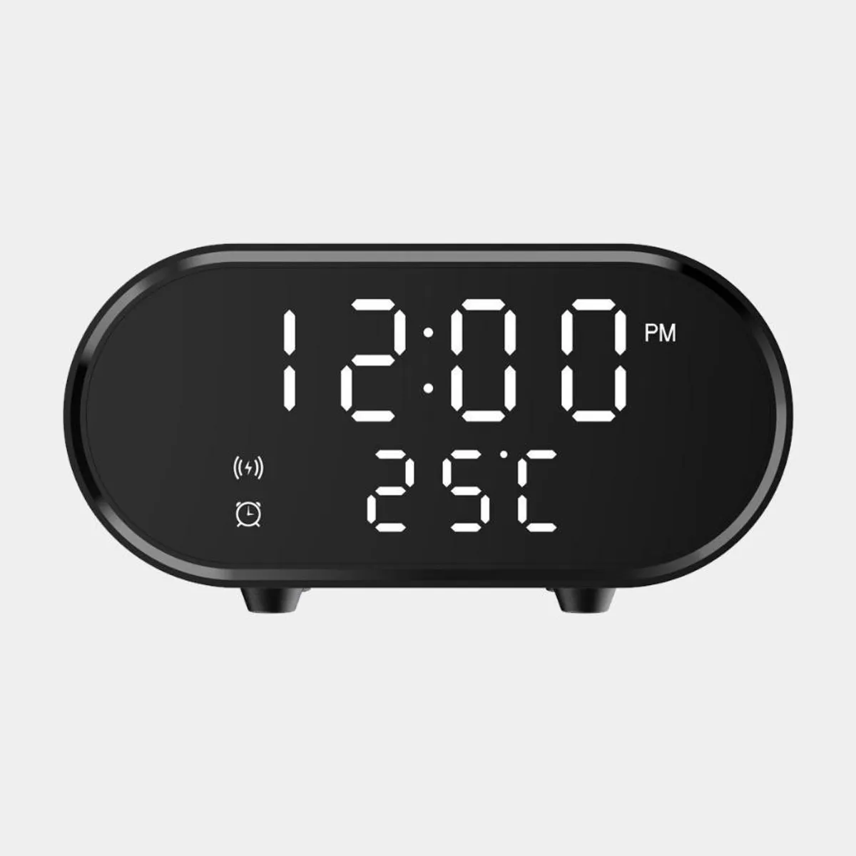 GENERICO - Reloj Despertador Digital con Cargador Inalámbrico y Termómetro