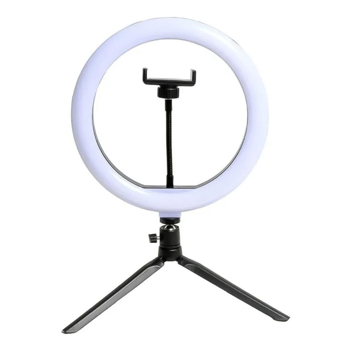GENERICO - Aro de Luz LED 26cm con Trípode y Soporte para Smartphone.