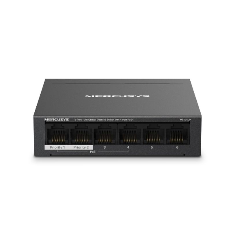 TP LINK - Switch TP-Link MS106LP 6 port a 10100 Mbps c4 port PoE+.