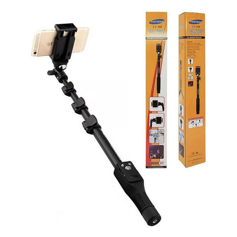 GENERICO - Bastón Monopod Selfie Bluetooth Ajustable para Smartphones y Cámaras