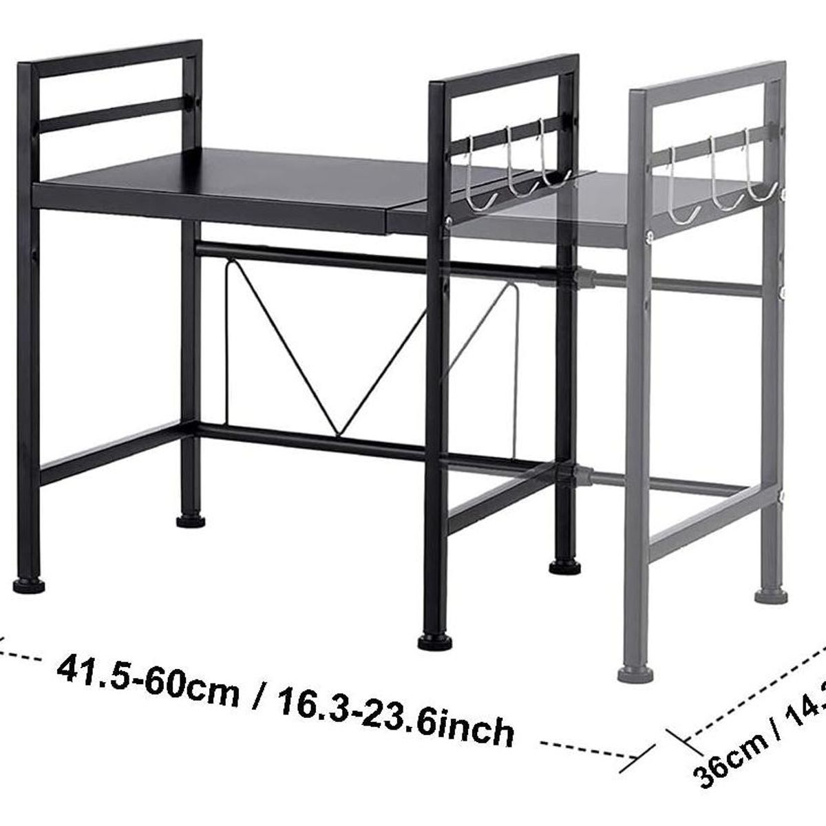 GENERICO - Estante Organizador Extensible para Microondas y Cocina