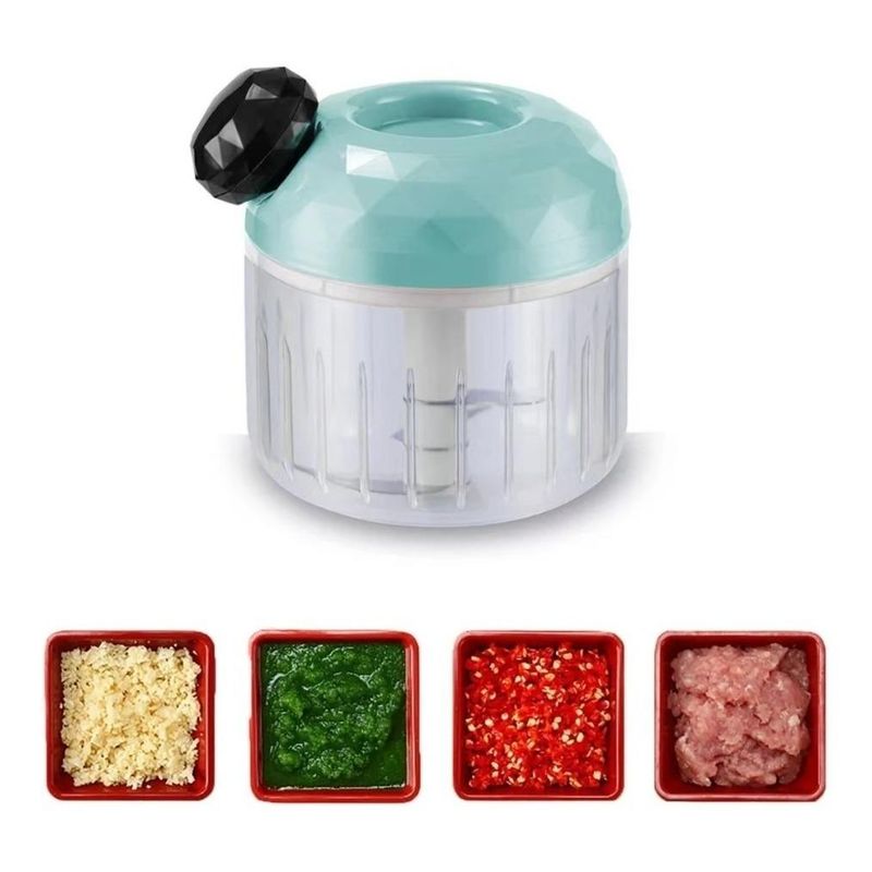 GENERICO - Mini Picador Manual de Verduras y Ajo Ideal para Preparaciones