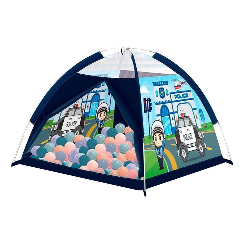 GENERICO - Carpa Infantil Diseño Policía con 100 Pelotas Colorido
