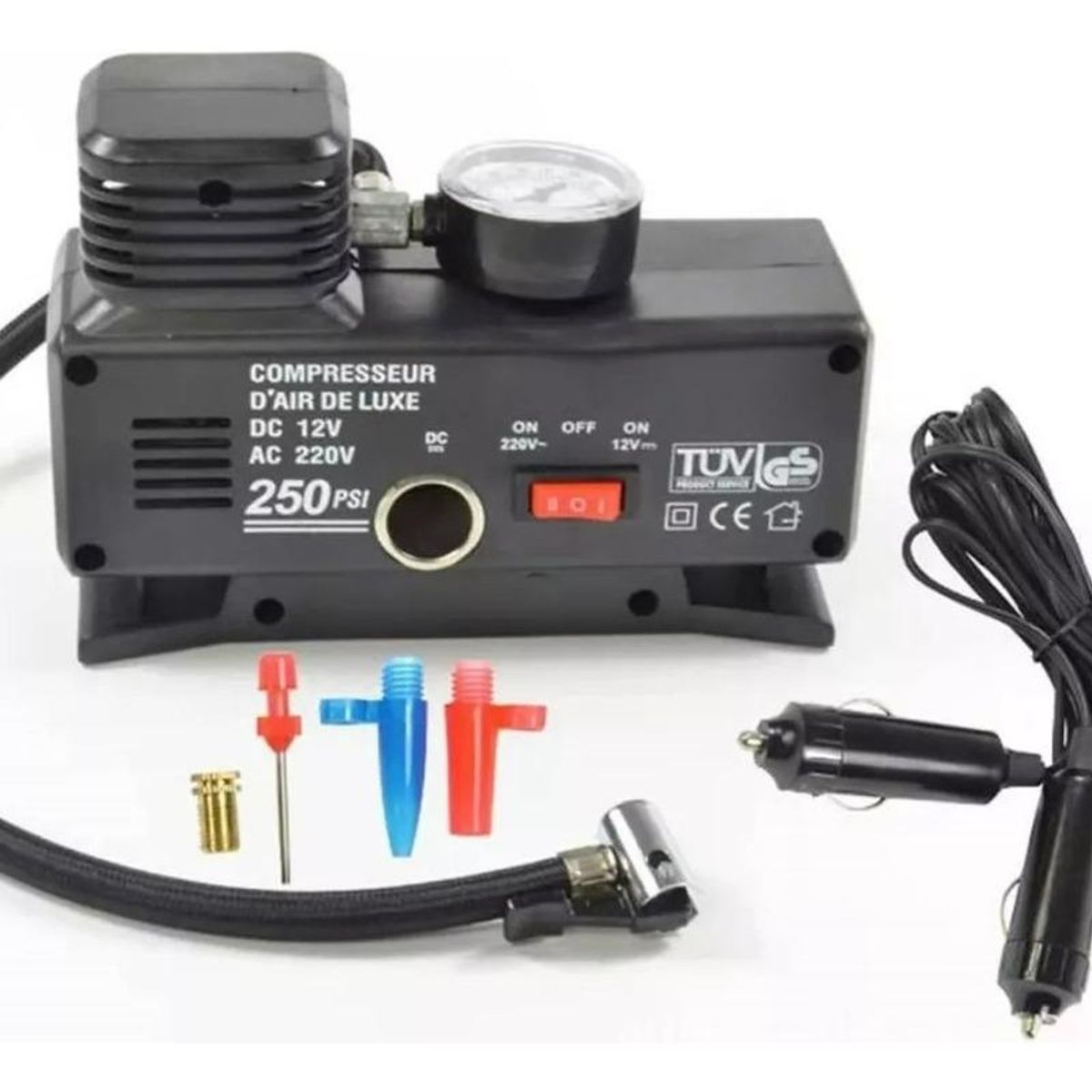 GENERICO - Inflador Portátil de Aire 12V220V para Bicicletas y Más