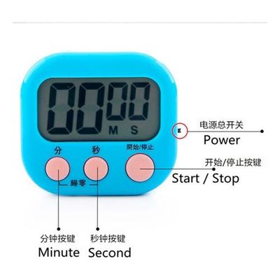 Imagen 2 del producto Temporizador Digital Cuadrado con Alarma y Imán para Cocina.