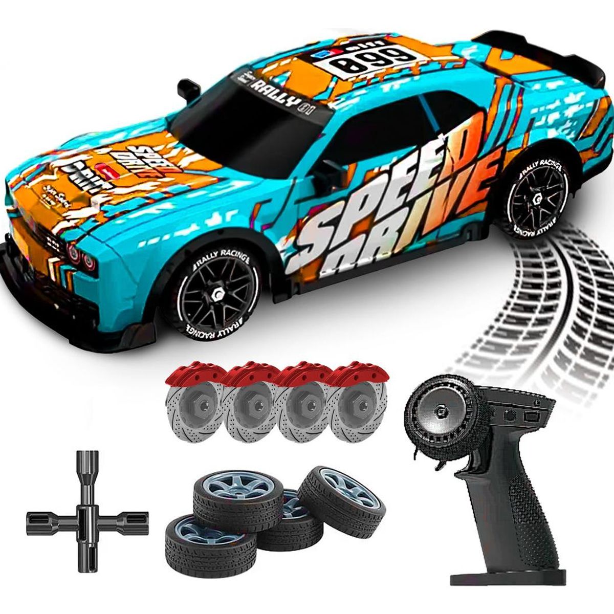 GENERICO - Auto Drift 4x4 Control Remoto con Luces y Frenos