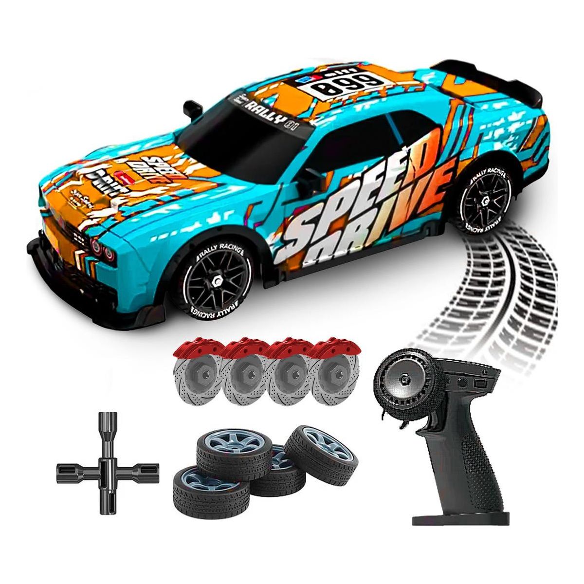 GENERICO - Auto Drift 4x4 Control Remoto con Luces y Frenos