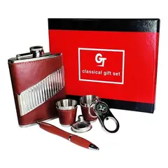 GENERICO - Set de Petaca de Acero Inoxidable para Whisky y Camping