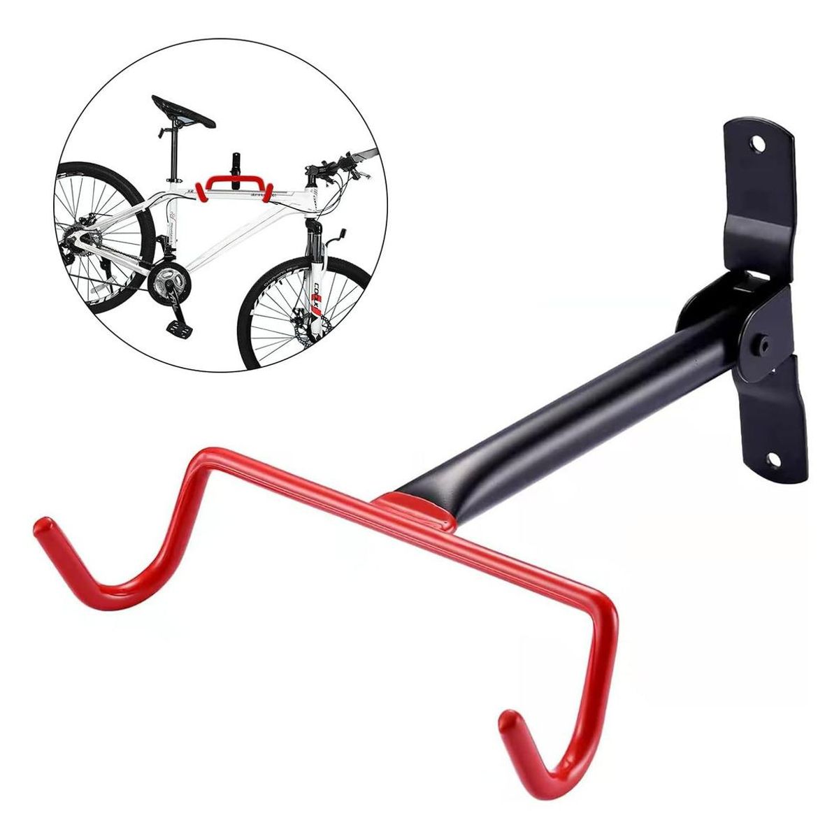 GENERICO - Soporte Plegable de Metal para Bicicleta en Muralla