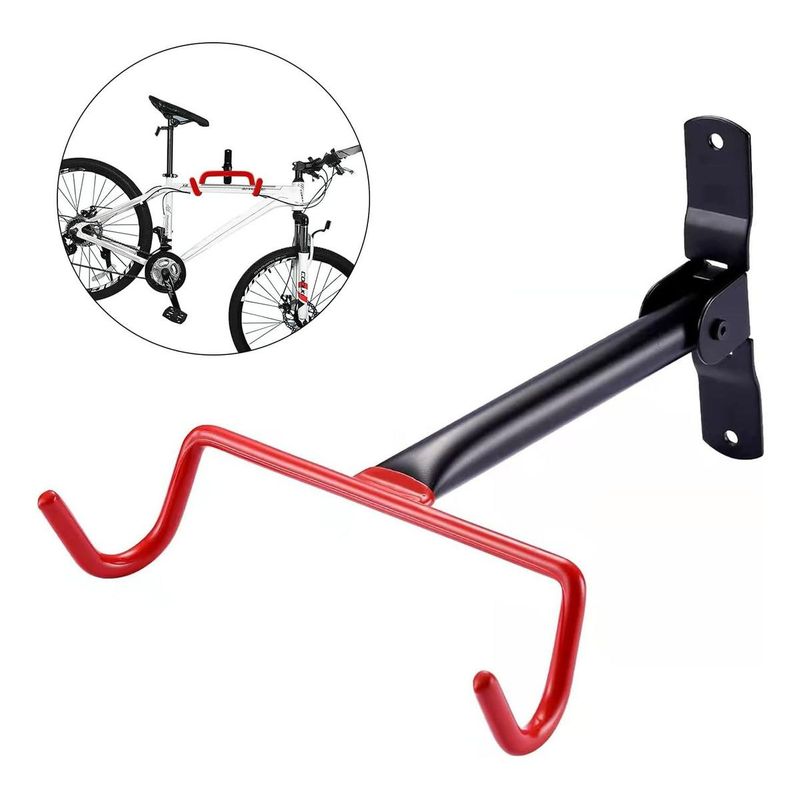 GENERICO - Soporte Plegable de Metal para Bicicleta en Muralla