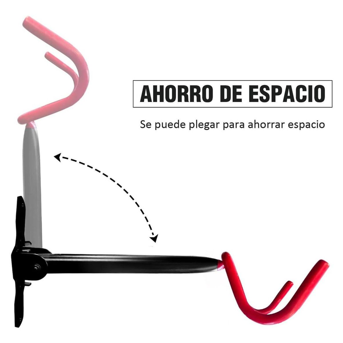 GENERICO - Soporte Plegable de Metal para Bicicleta en Muralla
