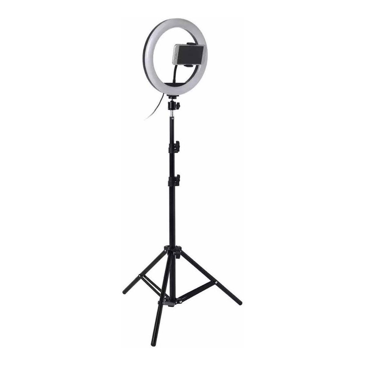GENERICO - Aro De Luz LED De 26 cm Con Trípode Ajustable De 21 m
