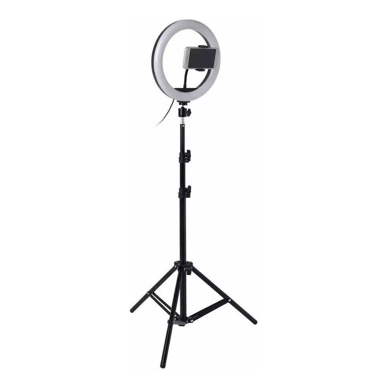 GENERICO - Aro De Luz LED De 26 cm Con Trípode Ajustable De 21 m