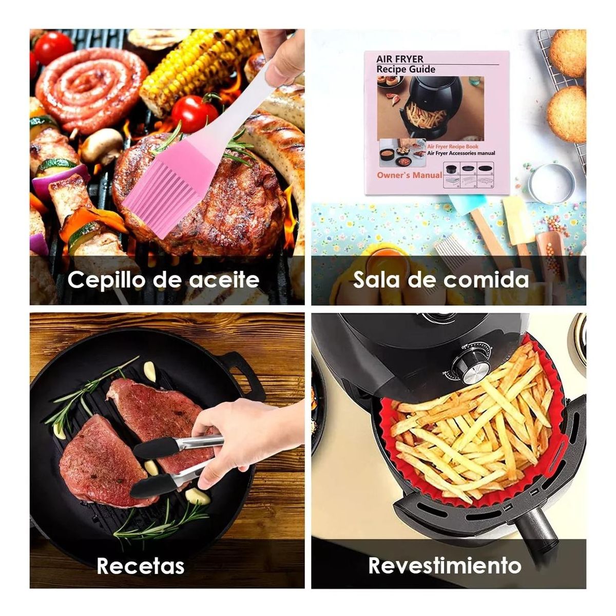 GENERICO - Kit de 12 Accesorios Universales para Freidora