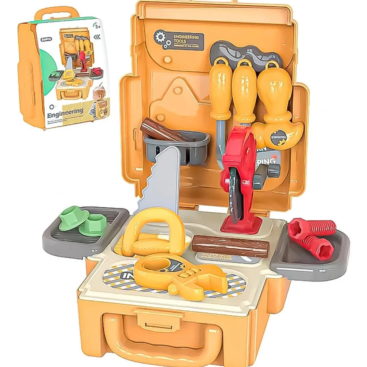 GENERICO - Mochila Didáctica para Niños Mini Ingenieros con 20 Piezas