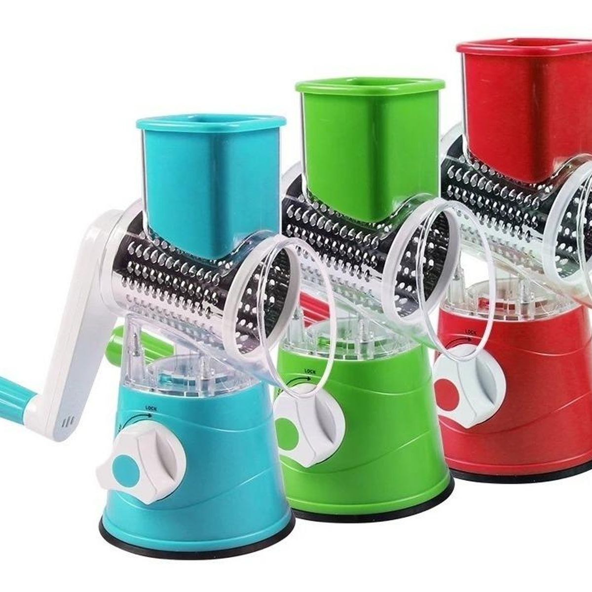 GENERICO - Rallador Multiuso para Queso Verduras y Frutas con 3 Cuchillas