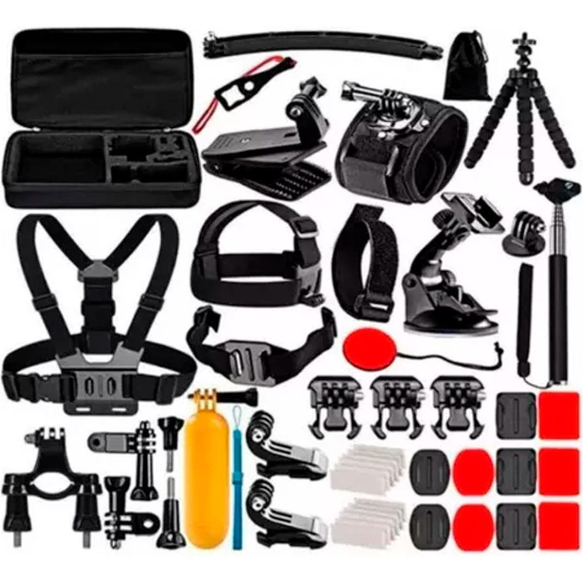 GENERICO - Kit de Accesorios para Cámara Deportiva - 50 Piezas en Maleta