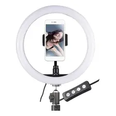 GENERICO - Aro de Luz LED Grande 31cm con Trípode Ajustable 21m