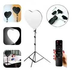 GENERICO - Panel LED Corazón 39CM con Tripode y Control Remoto
