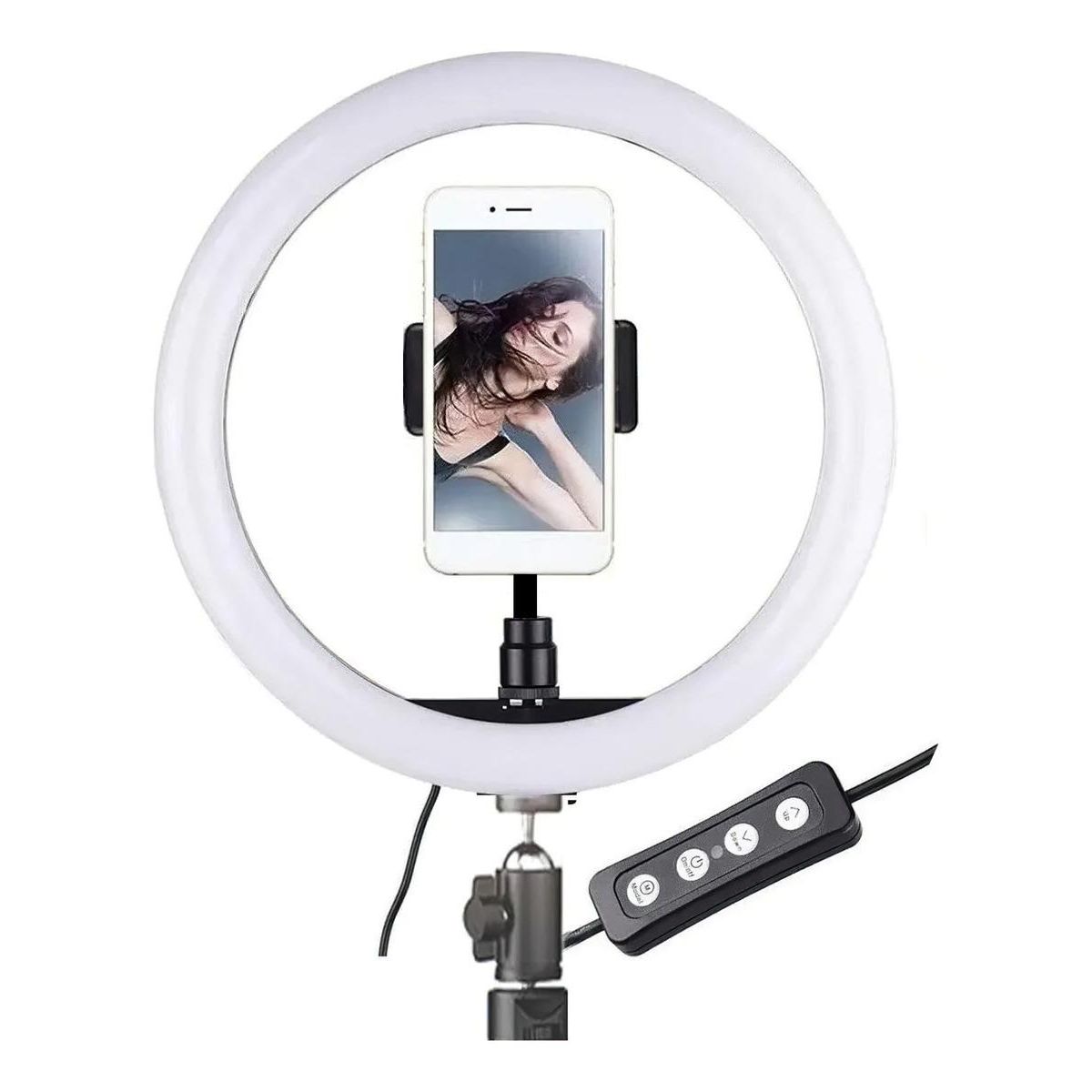 GENERICO - Aro de Luz LED 31cm con Trípode Extensible 21m