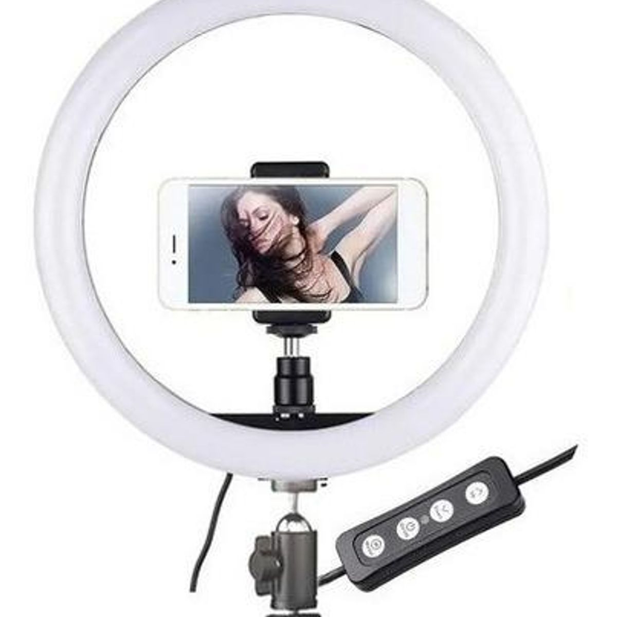 GENERICO - Aro De Luz LED Regulable 31cm Con Trípode 21 Metros