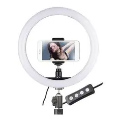 GENERICO - Aro De Luz LED Regulable 31cm Con Trípode 21 Metros