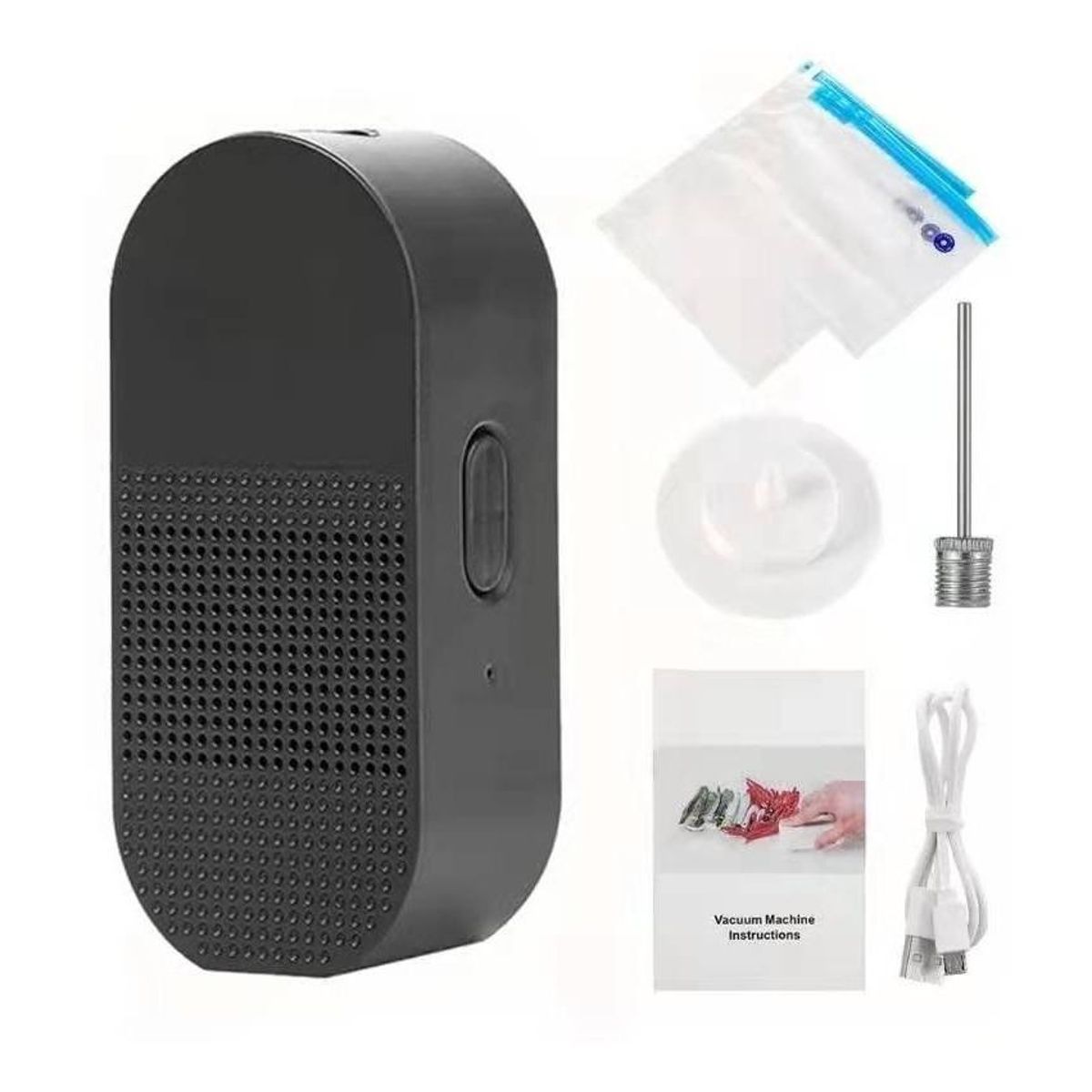 GENERICO - Mini Compresor de Aire y Sellador Vacío 2 en 1