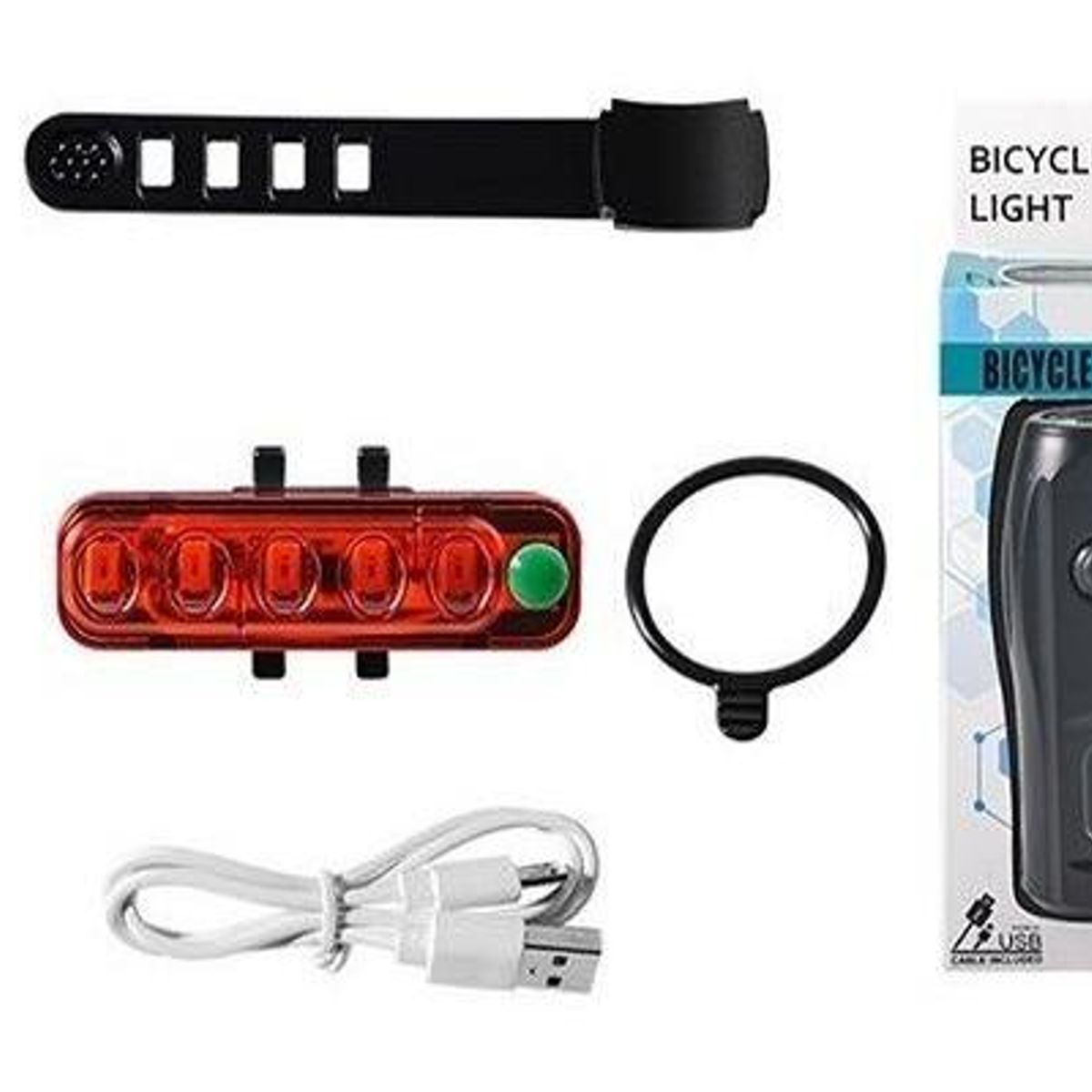 GENERICO - Luz trasera LED recargable impermeable para bicicleta