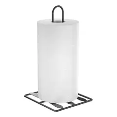 GENERICO - Porta Toalla Rollo de Papel Absorbente Acero Negro