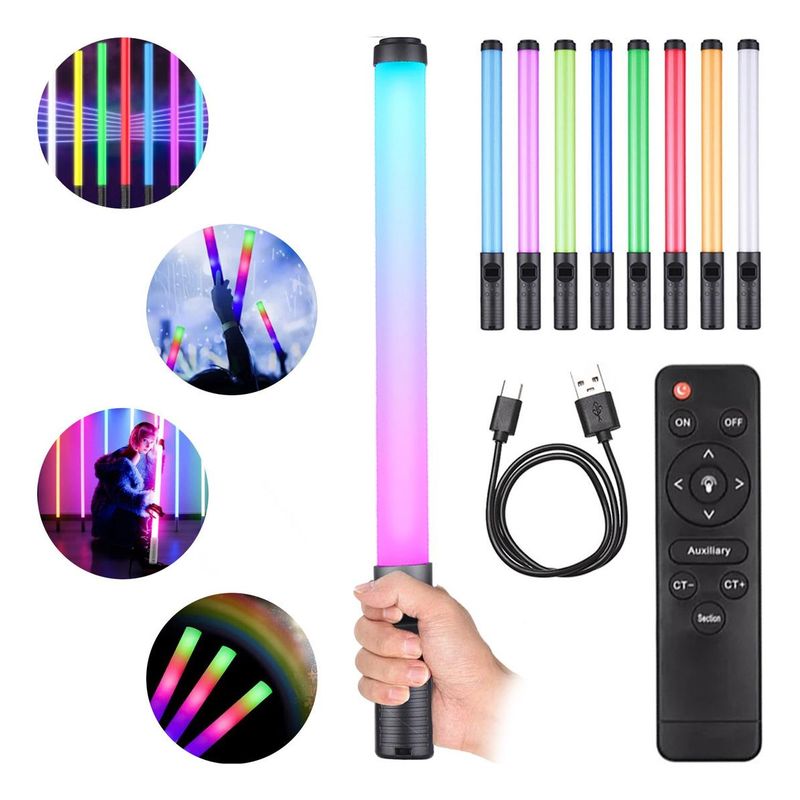GENERICO - Tubo LED RGB Con Control Remoto para Iluminación