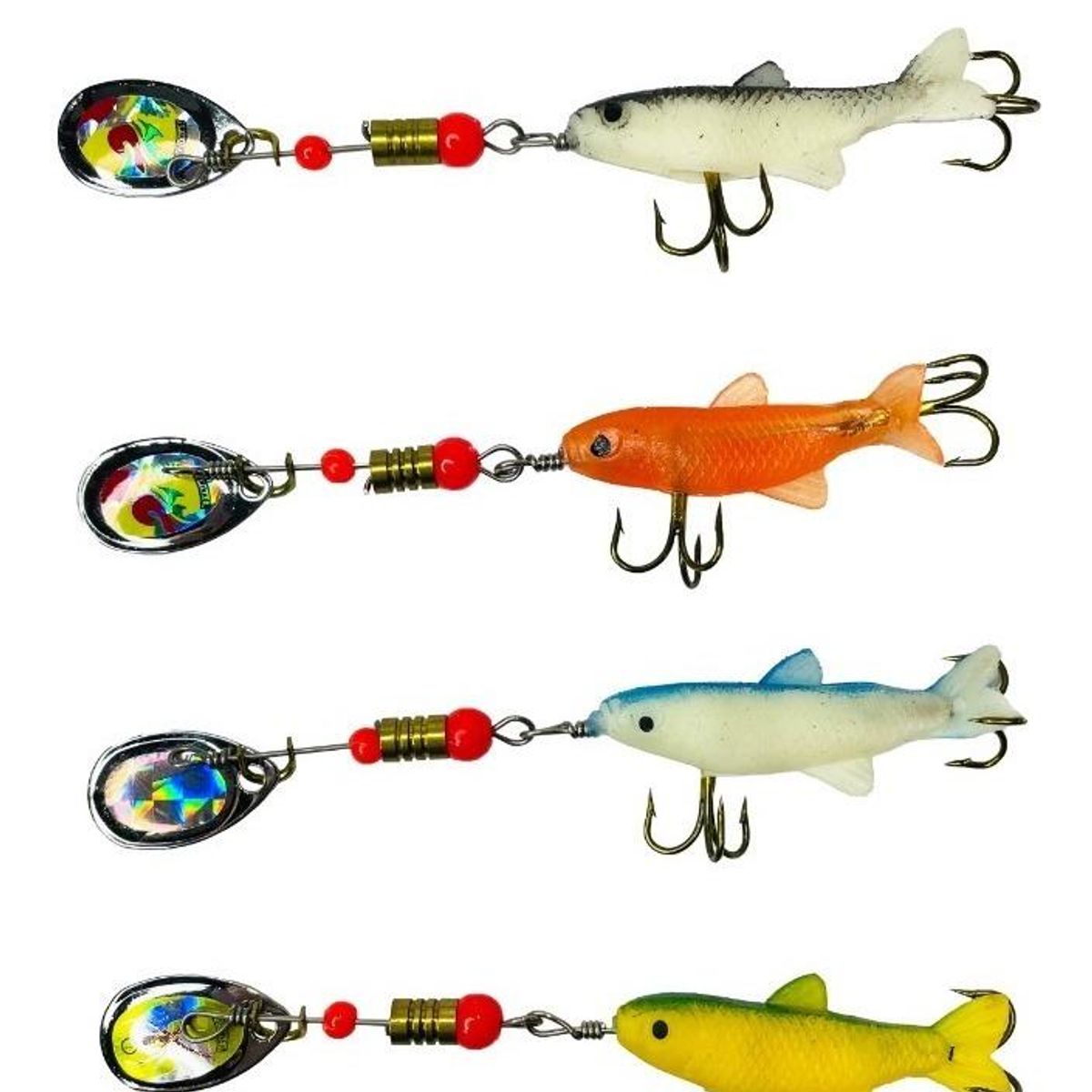 GENERICO - Set de 10 Señuelos de Silicona para Pesca Wobblers